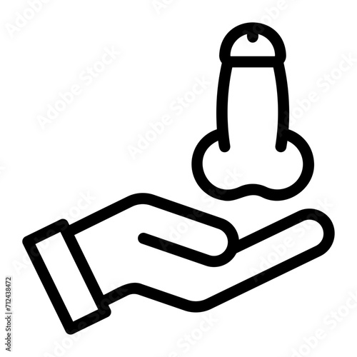 penis line icon