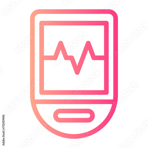 Doppler fetal monitor gradient icon
