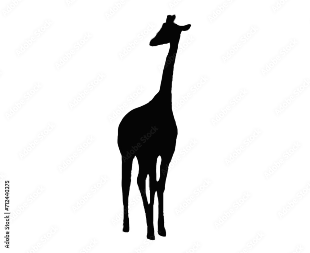 Black giraffe sill silhouette transparent PNG Black giraffe sill silhouette transparent PNG