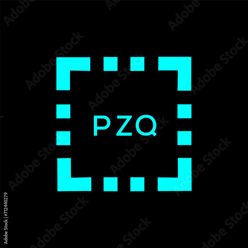 PZQ Letter logo design template vector. PZQ Business abstract connection vector logo. PZQ icon circle logotype.
