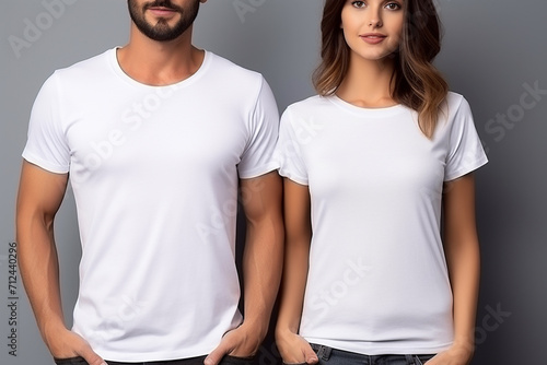 Woman in White Tshirt Mockup created with Generative AI