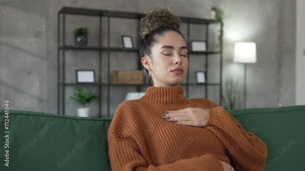 one woman meditate practice meditation at home self care concept one woman meditate practice meditation at home self care concept