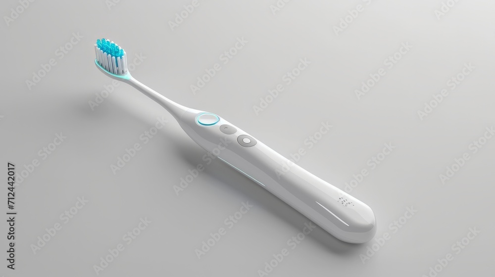 Electric toothbrush, digital rendering. Space for text. Electric toothbrush, digital rendering. Space for text.