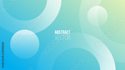 Abstract banner with soft gradient circles. Futuristic background with defocused dynamic circle shapes for creative graphic design. Vector illustration.