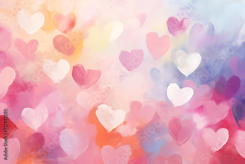 background with hearts for cute valentines © M
