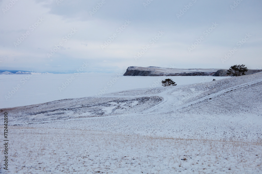 Lake Baikal, Ulan Hushinsky Gulf. Olkhon island landscape.