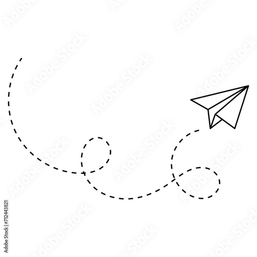Paper Airplane Route Line