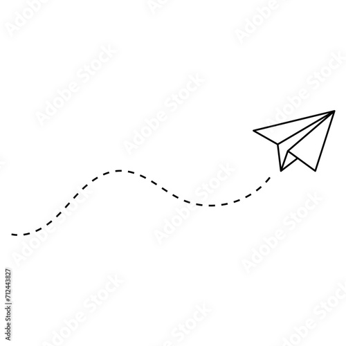 Paper Airplane Route Line