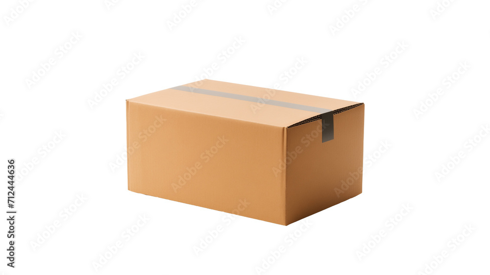 Carton box. Delivery box cut out. Cardboard box on transparent background