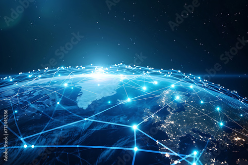 technology connecting network around the world 