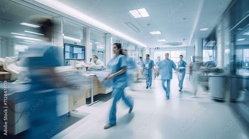 Dynamic Hospital Scene with Motion Blur