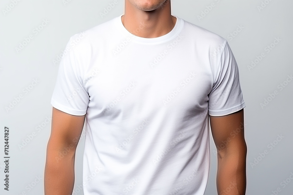 Woman in White Tshirt Mockup created with Generative AI Woman in White Tshirt Mockup created with Generative AI