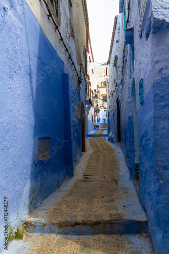 Blue city. Picturesque, narrow streets and alleys of the Medina. Chefchaouen, (Chaouen)  Morocco, Africa © krysek
