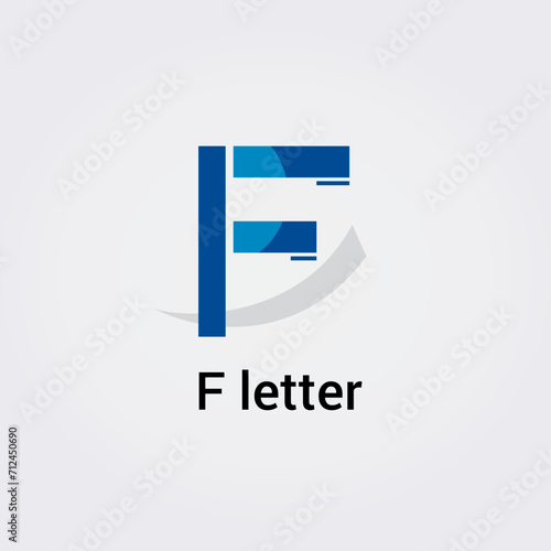 Icone Lettre F pour Design Logos, Symbole, Illustration Pictogramme Monogramme pour Business, Variations Alphabet Isolé Silhouette photo