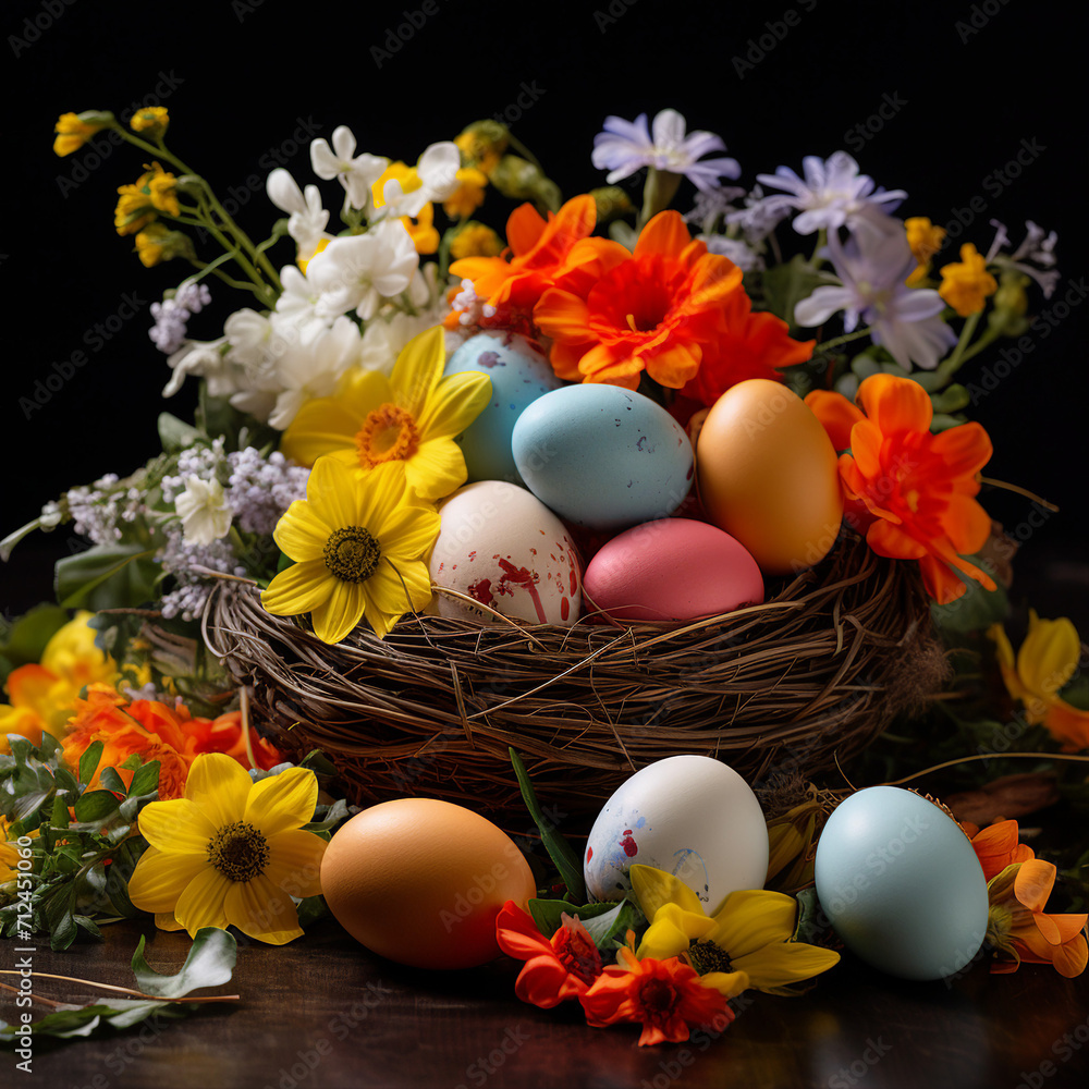 a series of beautiful photos with Easter decorations a series of beautiful photos with Easter decorations