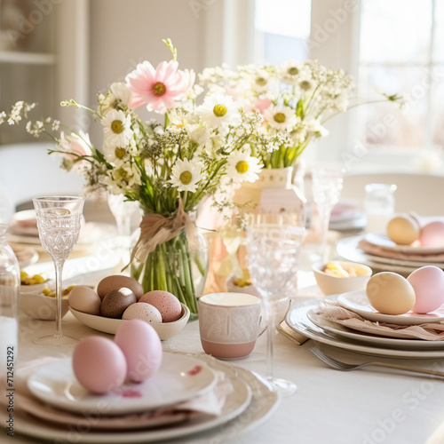 a series of beautiful photos with Easter decorations