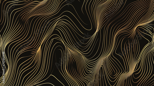 Abstract Premium Vector gold wave pattern. Luxury background for websites. Black  gold  navy blue and white harmony. Elegant design element  leaf wavy curve wallpaper minimal line illustration banner