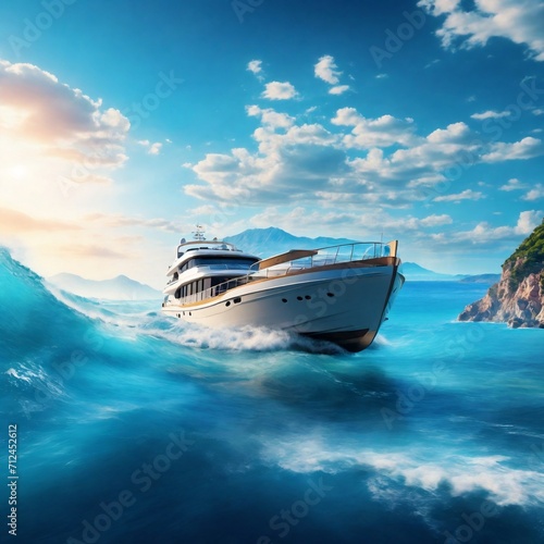 boat on the sea © Y
