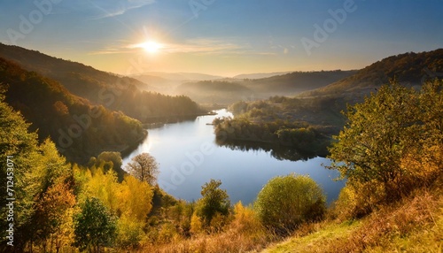 sunrise over the lake