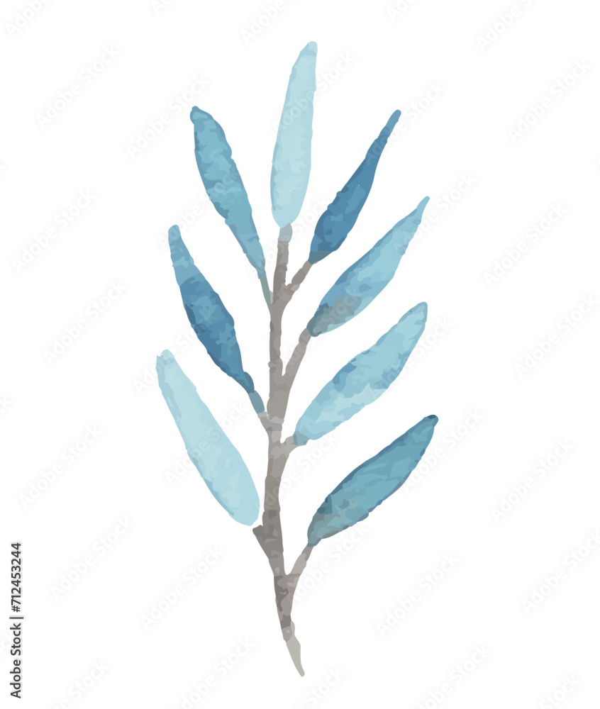 hand drawn watercolor leaf. leaf isolated on white background hand drawn watercolor leaf. leaf isolated on white background