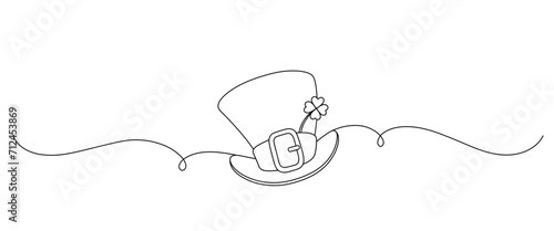 St. Hat Patrick's line art style. elements of St. Patrick's