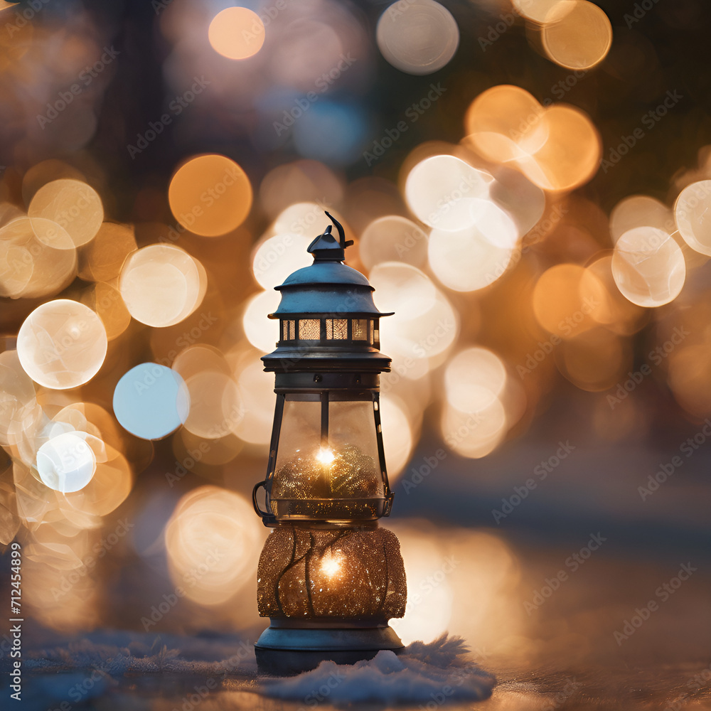 christmas lantern in the night christmas lantern in the night