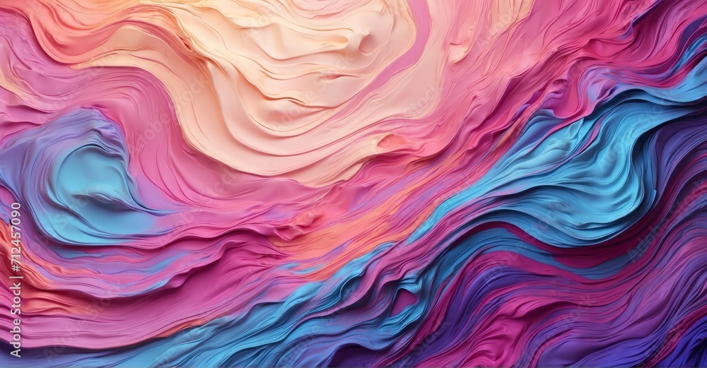 Fluid Spectrum Abstract Background with Pink, Blue, and Purple Hues - Vibrant Noise Texture for Creative Summer Designs