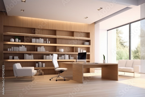 Contemporary Workspace in a Minimalist Setting © Luba