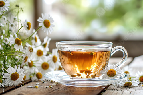 Herbal chamomile tea. healthy life