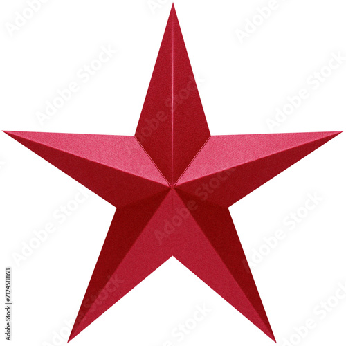 étoile Rouge sur fond blanc 