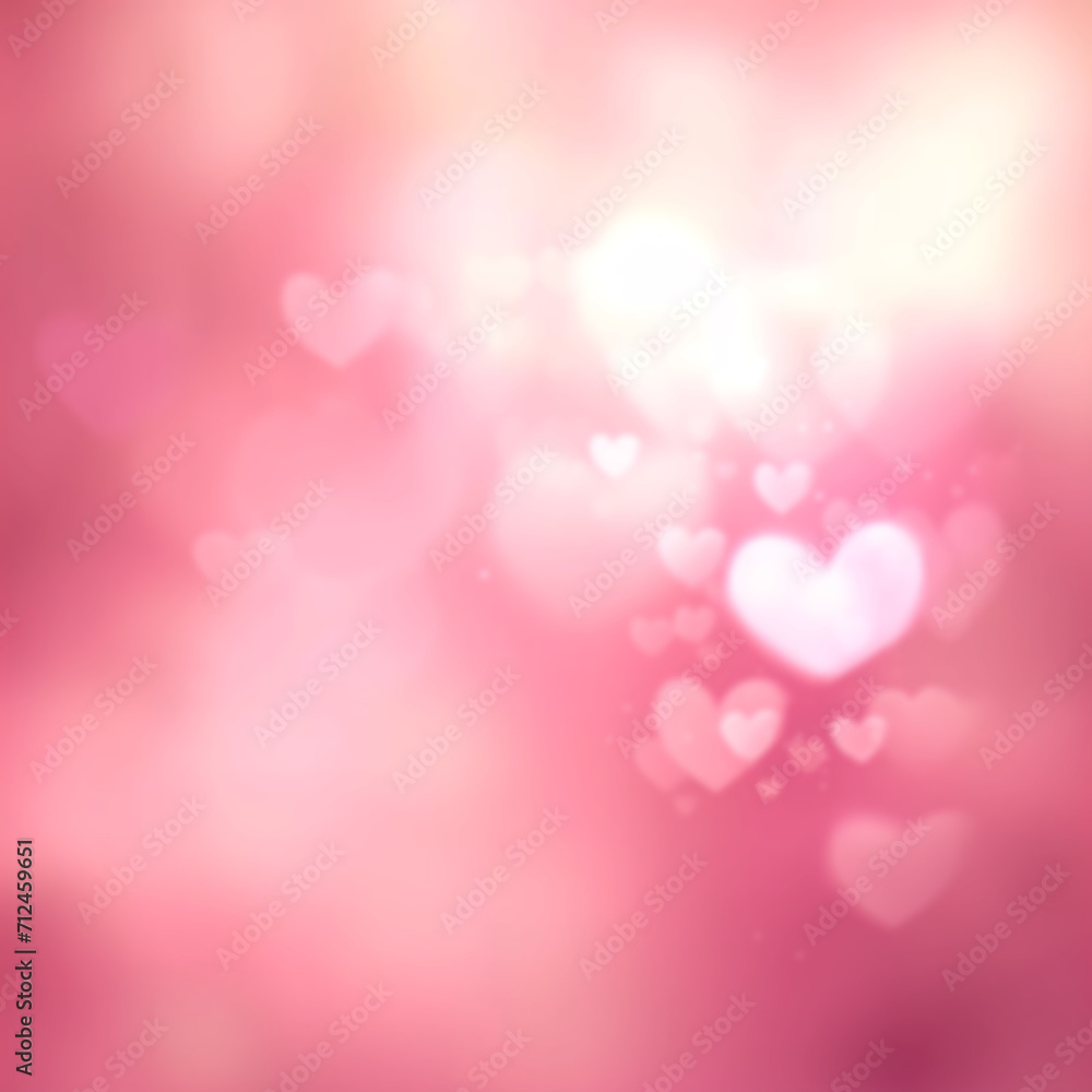 pink blurred heart background