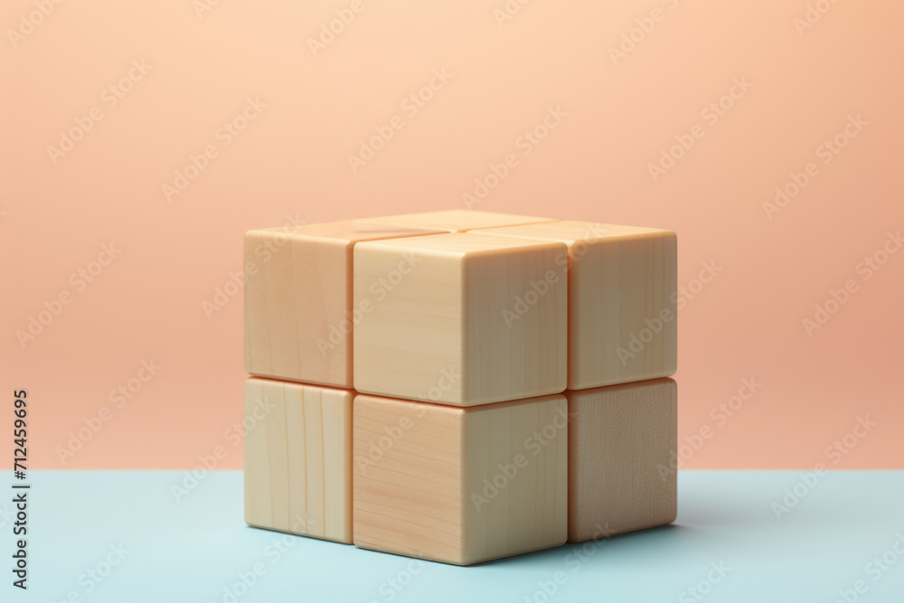 Wooden Block on Table