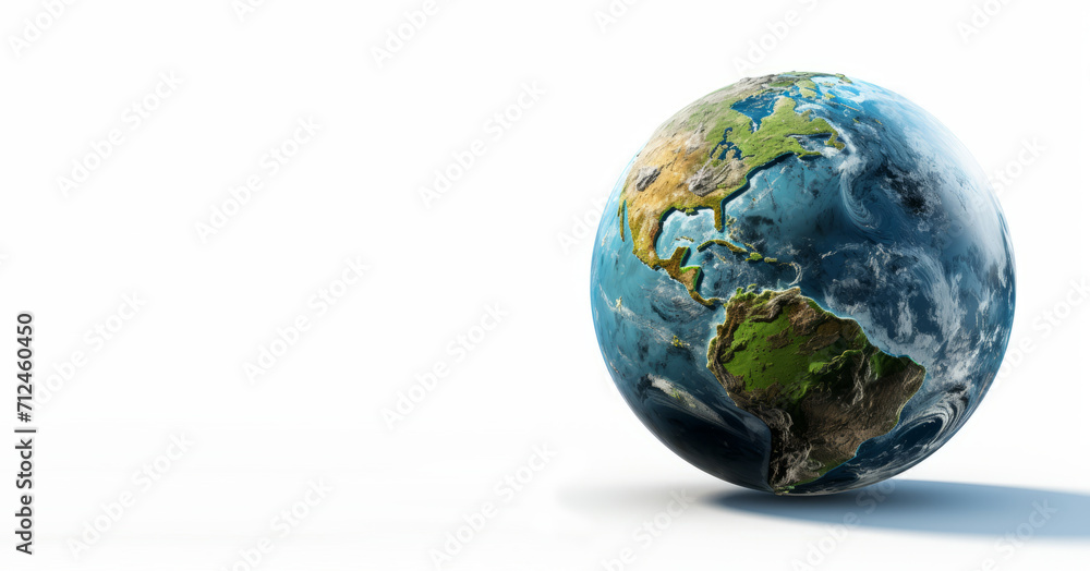 3d globe concept on isolated white background generated AI