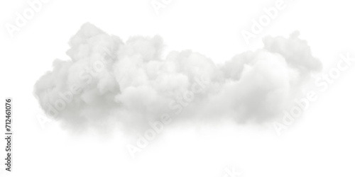 Isolated cloud floating smooth realistic on transparent background 3d rendering png