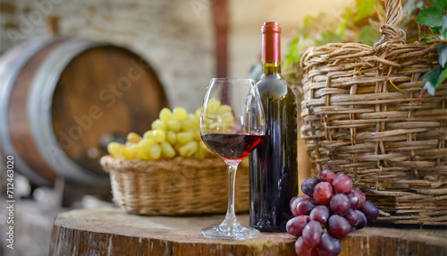 wine and grapes
