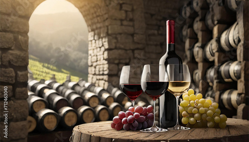still life with wine