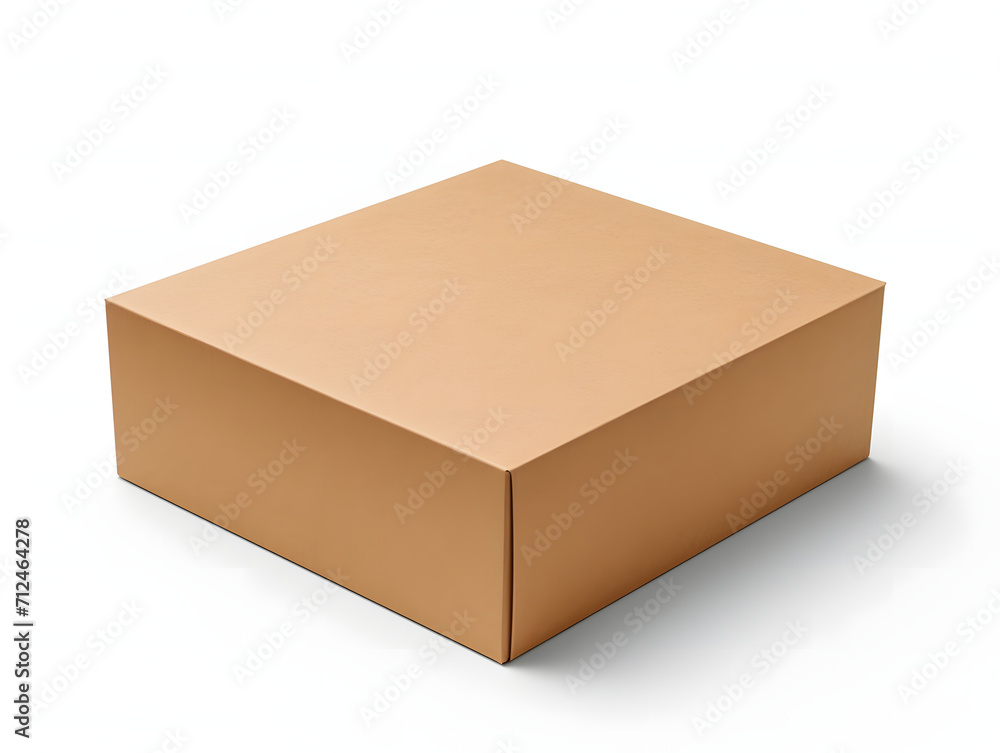 3D blank cardboard box mockup isolated on a white background 3D blank cardboard box mockup isolated on a white background