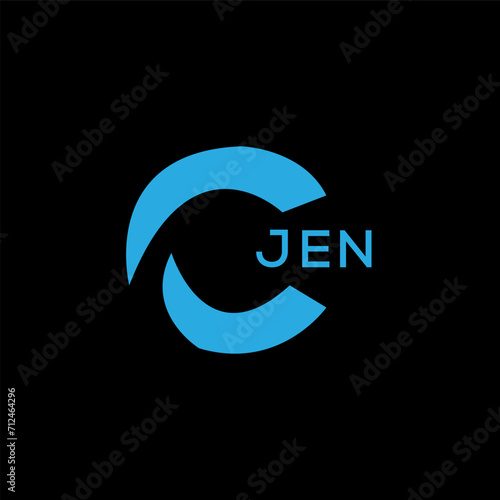 JEN Letter logo design template vector. JEN Business abstract connection vector logo. JEN icon circle logotype.
