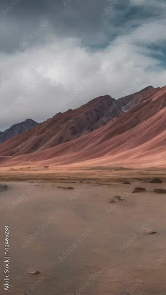 red sand dunes, 4K animated vertical video red sand dunes, 4K animated vertical video
