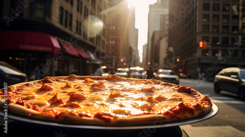 pizza on a table
