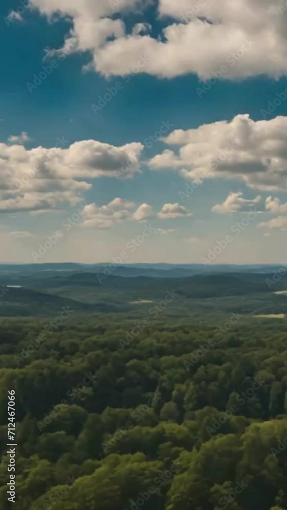 landscape with clouds, blue cloud, 4k animated vertical video landscape with clouds, blue cloud, 4k animated vertical video