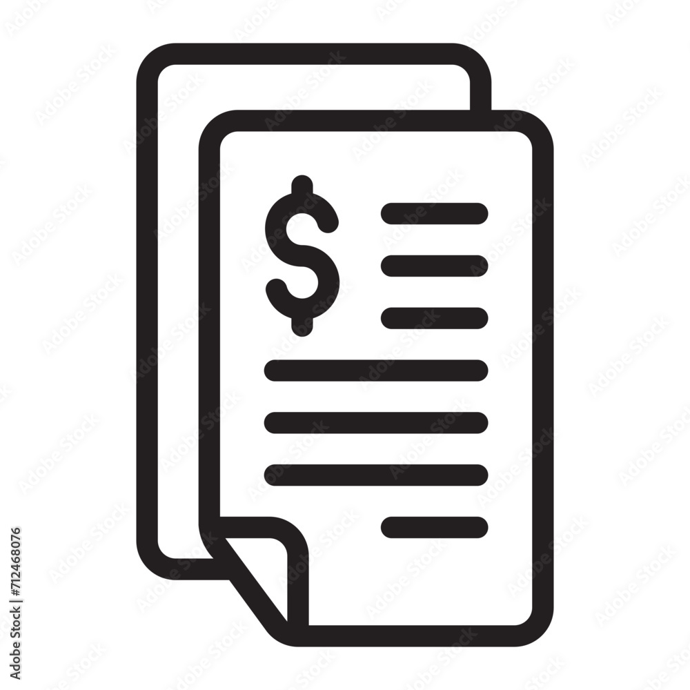 bills line icon bills line icon