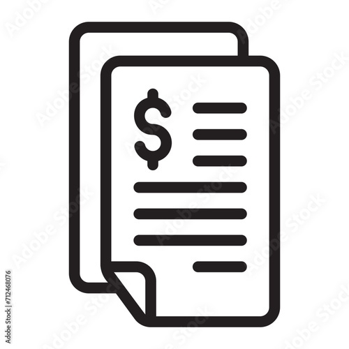 bills line icon
