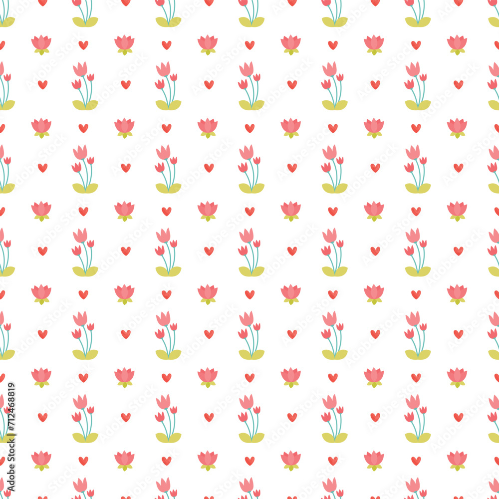 Free vector valentine flowers pattern design. Free vector valentine flowers pattern design.