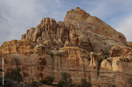 Scenic Capitol Reef National Park Utah Landscape in Winter