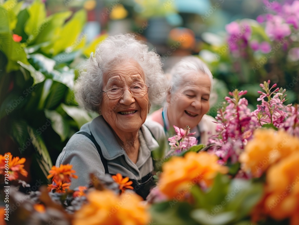 Harvesting Joy: Elderly Friends and Their Garden