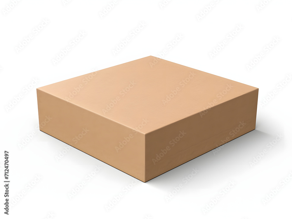 3D blank cardboard box mockup isolated on a white background 3D blank cardboard box mockup isolated on a white background