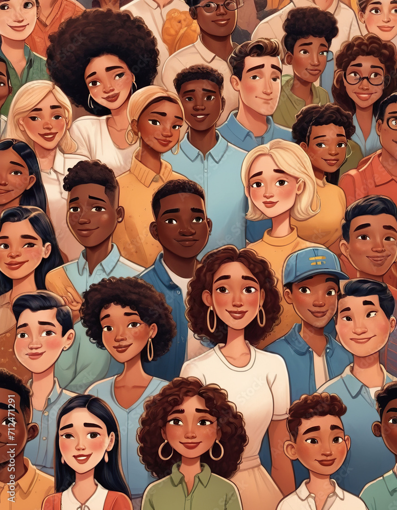 Valentine's Day-themed. diverse couples of different races, ethnicities, genders, and orientations, highlighting the inclusivity and diversity of love in modern times. Valentine's Day-themed. diverse couples of different races, ethnicities, genders, and orientations, highlighting the inclusivity and diversity of love in modern times.