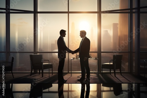 two business men shaking hands