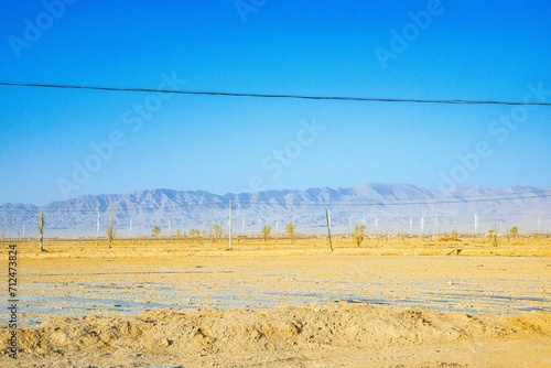 Yongtai Ancient City, Baiyin City, Gansu Province-Mountains and Gobi under the blue sky © 江乐 陈